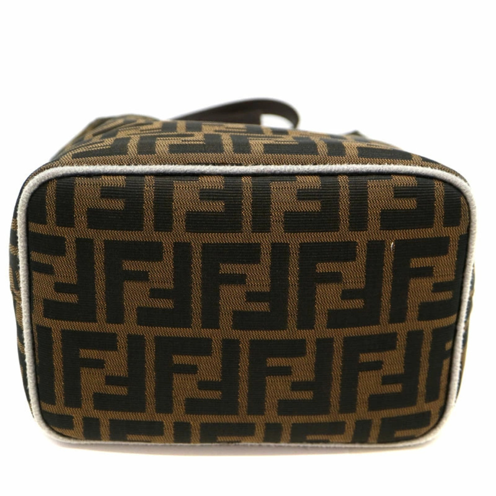 FENDI One Shoulder Hobo Bag Handbag Zucca Brown Canvas Leather - Picture 6 of 6